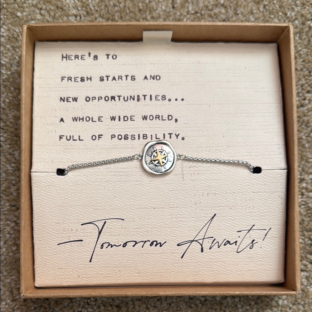 Silver Compass Bracelet